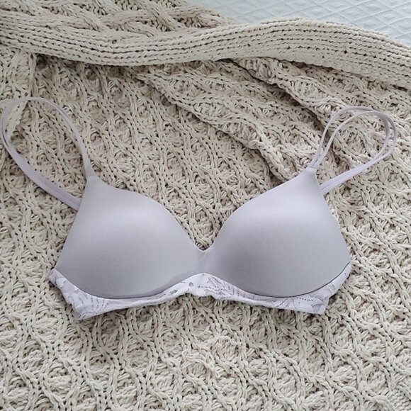 Aerie Real Sunnie Wireless Lilac T Shirt Bra Lightly padded- Fits 32B or 30B - Picture 1 of 13